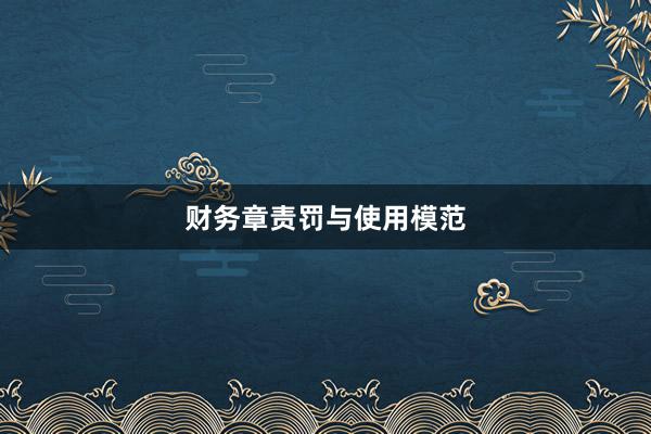 财务章责罚与使用模范